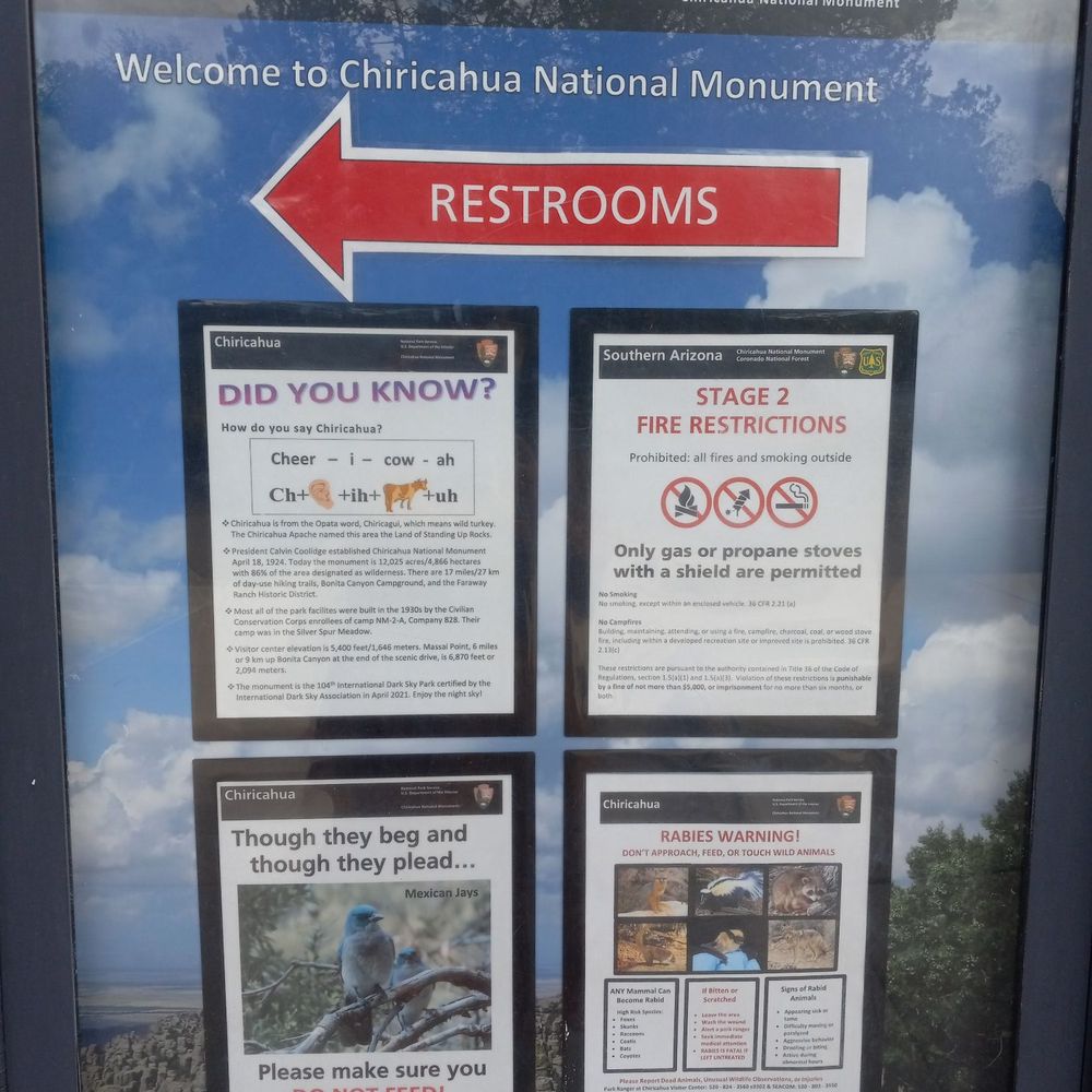 Chiricahua National Monument - Restrooms mid way through the park - Hiking Near Me - Willcox, Arizona Chiricahua National Monument - Restrooms mid way through the park - Hiking Near Me - Willcox, Arizona