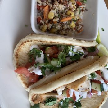 BJ's Restaurant & Brewhouse - Enlightened Mediterranean grilled chicken pita tacos - New American Near Me - Lakewood, Colorado BJ's Restaurant & Brewhouse - Enlightened Mediterranean grilled chicken pita tacos - New American Near Me - Lakewood, Colorado
