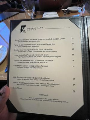 Menu photo 1 SKADI Mammoth Lakes, CA Menu photo 1 SKADI Mammoth Lakes, CA