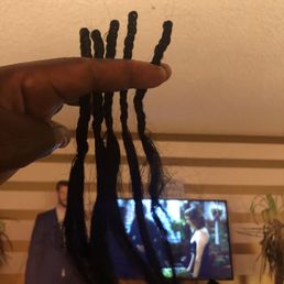 Some of the braids that easily slipped out. Some of the braids that easily slipped out.