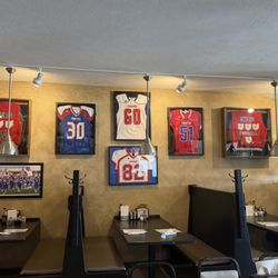 Mill Street Diner - Jerseys from the local high school  football team