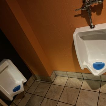 Za - The weird shoulder to shoulder urinals. - Pizza Near Me - Portland, Maine