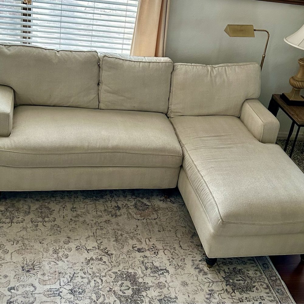 I Clean Carpets - Our sofa "Before" - Carpet Cleaning Near Me