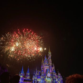 Cinderella Castle - Cinderella's Castle during fireworks show - Amusement Parks Near Me - Orlando, Florida