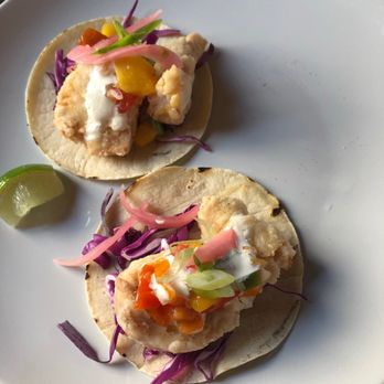 Pearl Wine Bar - Fish tacos were very good - Tapas/Small Plates Near Me - Branford, Connecticut