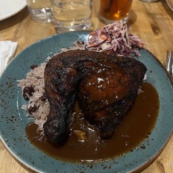 PORT - Jerk Chicjken with coconut rice & peas with coleslaw. So so - Seafood Near Me - Pickering, Ontario PORT - Jerk Chicjken with coconut rice & peas with coleslaw. So so - Seafood Near Me - Pickering, Ontario