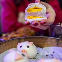 Steamy Piggy Point Loma - Kawaii Buns cross-section :3