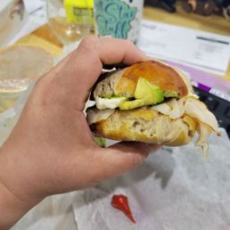 Tiny! And a HAIR in my sandwich D: Definitely not mine or anyone else at my office... Tiny! And a HAIR in my sandwich D: Definitely not mine or anyone else at my office...