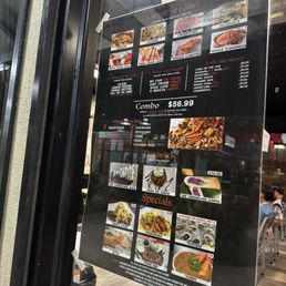 Menu outside their door