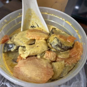 Thai Time - Yellow curry with eggplant added as a special request - Thai Near Me - El Cajon, California
