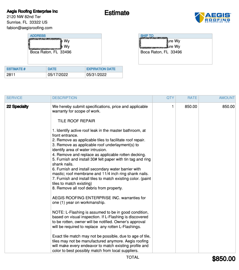 Slide of Aegis Roofing Enterprise