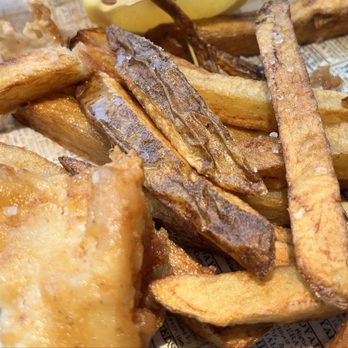 Max & Tilly's - Fish and chips. Seriously, does this look appetizing? - British Near Me - Fishers, Indiana