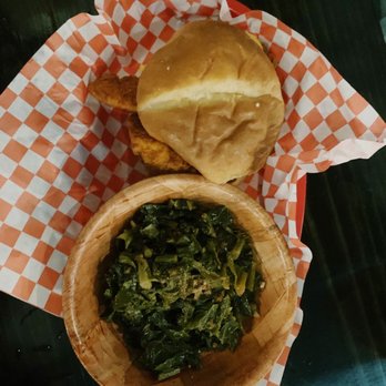 Timmy's Hot Chicken - The Tim + Hot Vinegar Collards - Chicken Shop Near Me - Winston-Salem, North Carolina