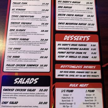 Big Daddy's BarB-Q - Menu - Barbeque Near Me - Fairbanks, Alaska Big Daddy's BarB-Q - Menu - Barbeque Near Me - Fairbanks, Alaska