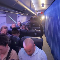 Flight - they even tell you to put your stuff in the overhead bins. Flight - they even tell you to put your stuff in the overhead bins.