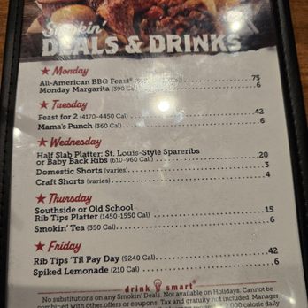 Famous Dave's Bar-B-Que - Menu - Barbeque Near Me - Laurel, Maryland