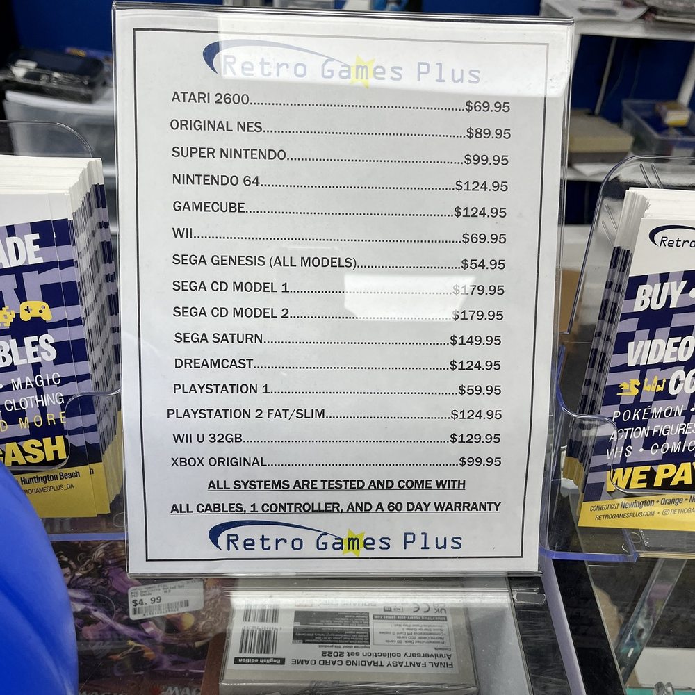 Pricelist for consoles as of early September 2022