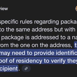 Even though I had proof of residency, which is within standard per UPS guidelines, you refused to give me the package.