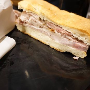 Cantina dei Papi - Look at the stack of Porchetta in the sandwich! HEAVEN! - Wine Bars Near Me - Rome, RM