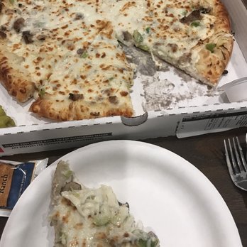 Papa Johns Pizza - Philly cheesesteak pizza. Picked up the price and all The toppings came sliding off and under cooked crust - Pizza Near Me - Lakewood, Colorado