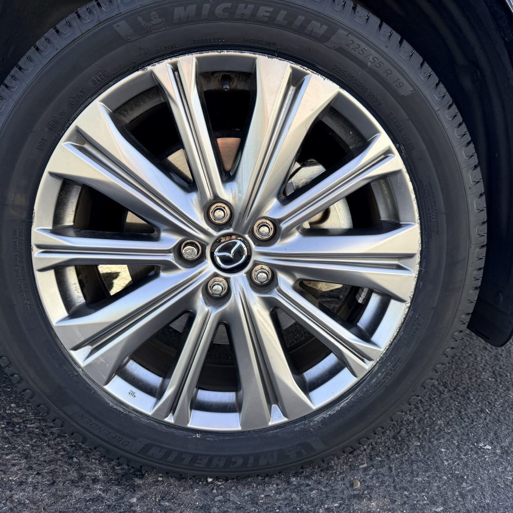 One of the wheels prior to repair One of the wheels prior to repair