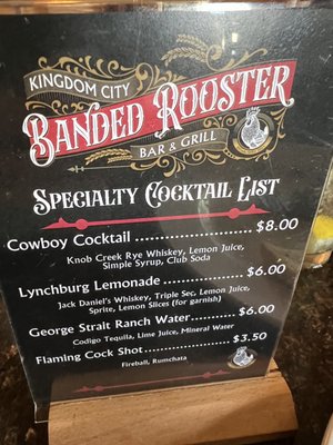 Menu photo 4 The Banded Rooster Kingdom City, MO Menu photo 4 The Banded Rooster Kingdom City, MO