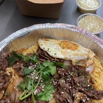 Nguyen's Kitchen - Beef Garlic Noodles Popcorn Chicken - Vietnamese Near Me - Costa Mesa, California