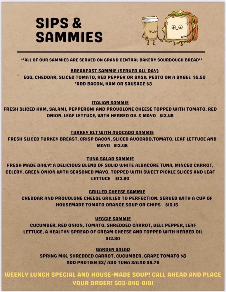 Sips & Sammies Logo