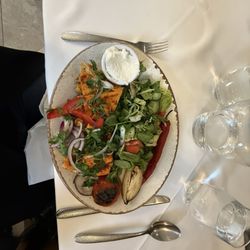 Al Zaytouna Restaurant - shish Tauk comes with either white rice or french fries, I opted for a salad,. The tzatziki was also provided