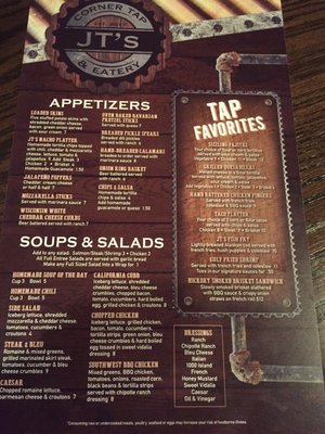 Menu photo 8 JT's Corner Tap & Eatery Carol Stream, IL