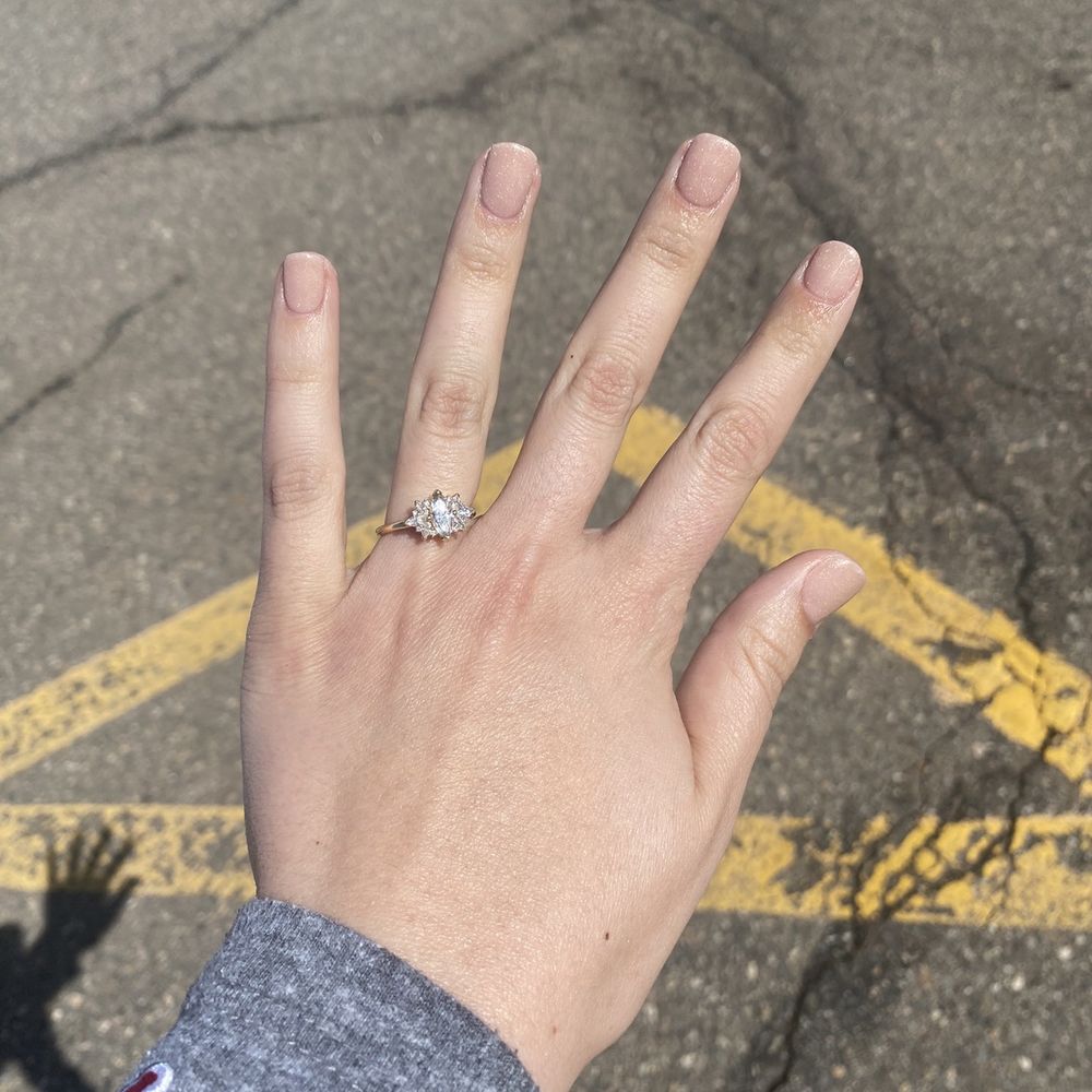 Royal Nails & Wax - Classic glitter nude nail by Susan - Nail Salons Near Me - Arvada, Colorado Royal Nails & Wax - Classic glitter nude nail by Susan - Nail Salons Near Me - Arvada, Colorado