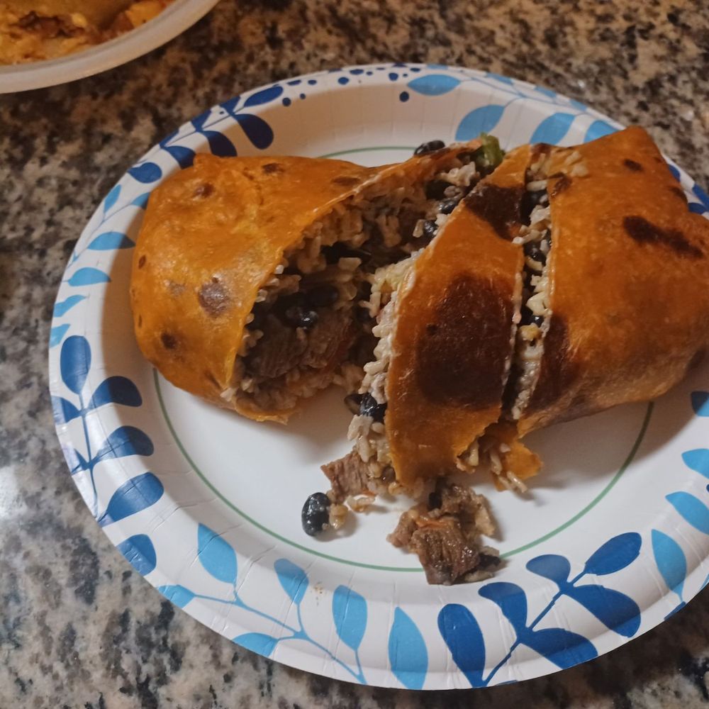 Cabo Bob's Burritos - Steak burrito wrapped in a smoked cheddar tortilla - Mexican Near Me - Austin, Texas