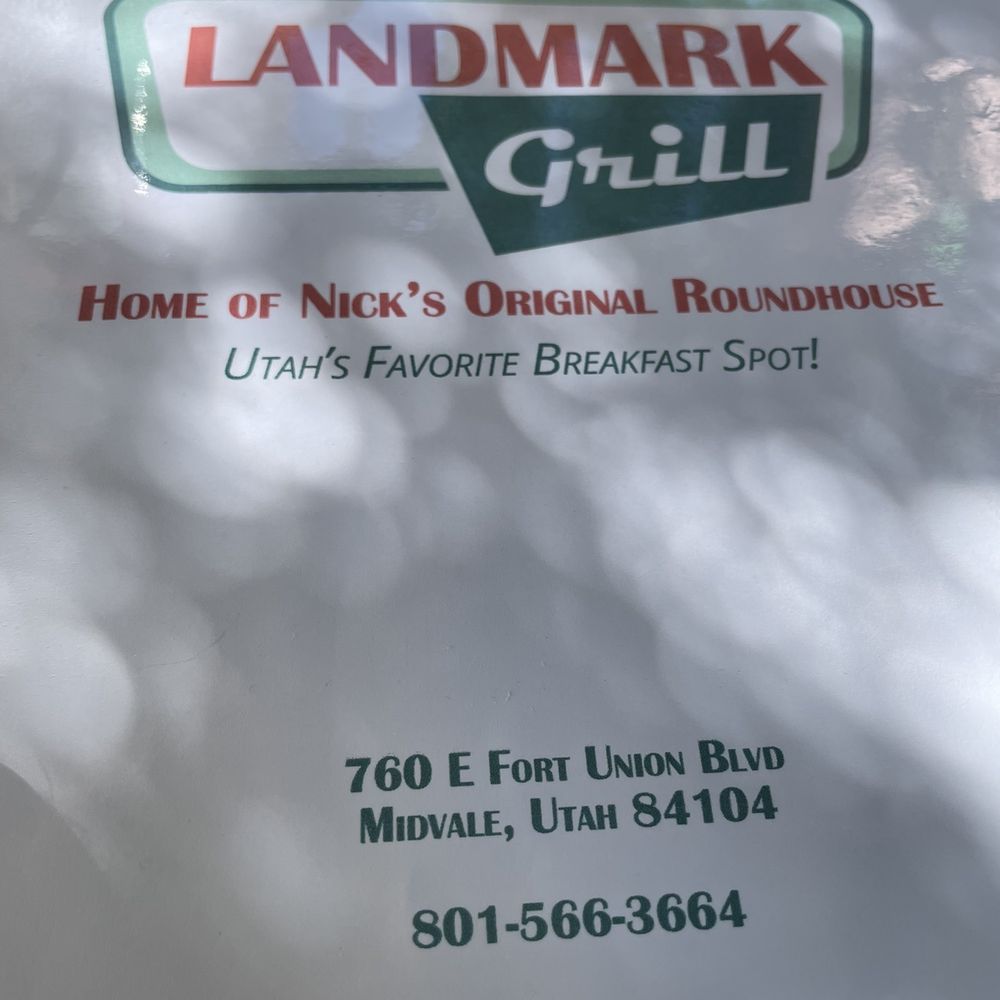 Landmark Grill - Menu cover - Breakfast & Brunch Near Me - Midvale, Utah Landmark Grill - Menu cover - Breakfast & Brunch Near Me - Midvale, Utah