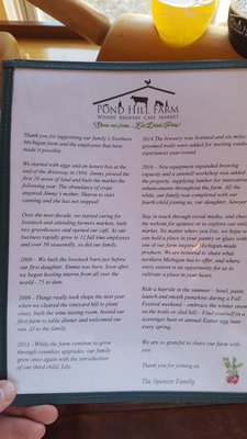Menu photo 3 Pond Hill Farm Harbor Springs, MI Menu photo 3 Pond Hill Farm Harbor Springs, MI