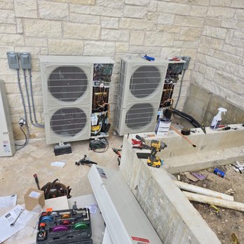 Truficient Energy Solutions - Multizone units being installed on a custom in the highland village area. There are 8 outdoor units with 27 indoor units - Heating & Air Conditioning/HVAC Near Me - Richardson, Texas Truficient Energy Solutions - Multizone units being installed on a custom in the highland village area. There are 8 outdoor units with 27 indoor units - Heating & Air Conditioning/HVAC Near Me - Richardson, Texas