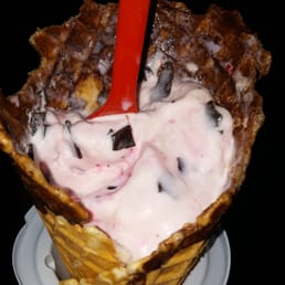 Camdy cane waffle dipped cone Camdy cane waffle dipped cone