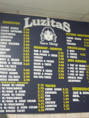 Menu photo 5 Luzita's Taco Shop Chula Vista, CA Menu photo 5 Luzita's Taco Shop Chula Vista, CA