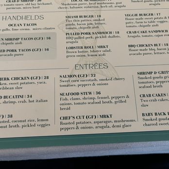 Ocean 99 - Menu - Seafood Near Me - Bethany Beach, Delaware