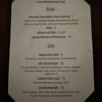 JaK's Grill - Happy hour menu - American Near Me - Seattle, Washington JaK's Grill - Happy hour menu - American Near Me - Seattle, Washington