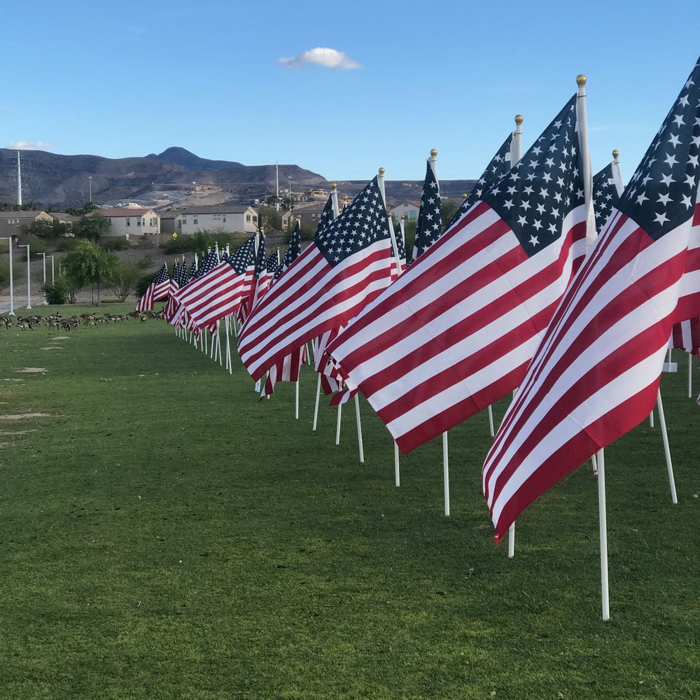 Cornerstone Park - visited for memorial day - found a beautiful display of flags - Lakes Near Me - Henderson, Nevada