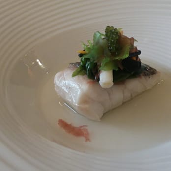 Belcanto - Fish poached in sea water topped with various seaweed and a mussel - Portuguese Near Me - Lisbon, 11 Belcanto - Fish poached in sea water topped with various seaweed and a mussel - Portuguese Near Me - Lisbon, 11