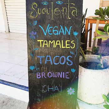 Suculenta Tamalería - Outside sign. - Vegan Near Me - Tulum, ROO