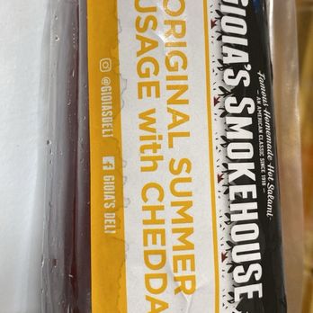 Gioia's Deli - Cheddar summer sausage packaging - Delis Near Me - Saint Louis, Missouri
