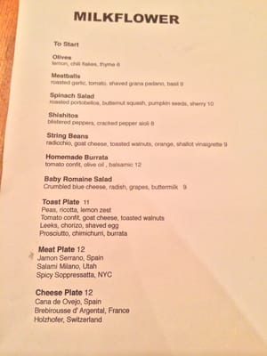 Menu photo 8 Milkflower Astoria, NY