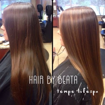 Hair By B - Before and after. Never colored before and wanted subtle balyage highlights. - Hair Stylists Near Me - Tempe, Arizona Hair By B - Before and after. Never colored before and wanted subtle balyage highlights. - Hair Stylists Near Me - Tempe, Arizona