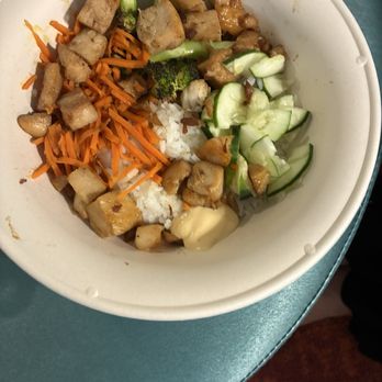 BIBIBOP Asian Grill - Chicken, cuke, white rice, broccoli, carrots and potatoes. - Asian Fusion Near Me - Whitestown, Indiana