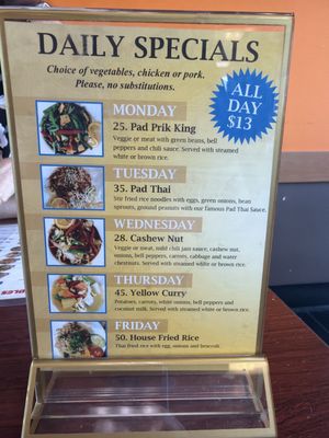 Menu photo 2 7 Seven Thai Restaurant Roseburg, OR