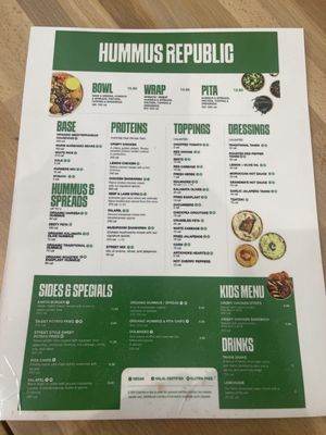 Menu photo 4 Hummus Republic Stockton, CA