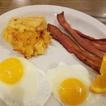 Cracker Barrel - My bacon, eggs and something called potatoes. All good - Southern Near Me - Victorville, California