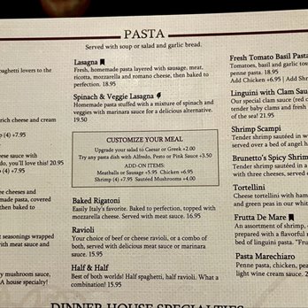 Marechiaro's Italian Restaurant - Pasta menu - Italian Near Me - El Cajon, California